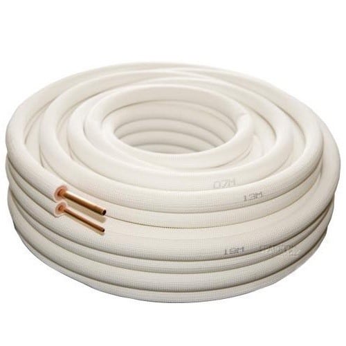 Voorgeisoleerde twin koelleiding 1/4”-3/8” 20 m